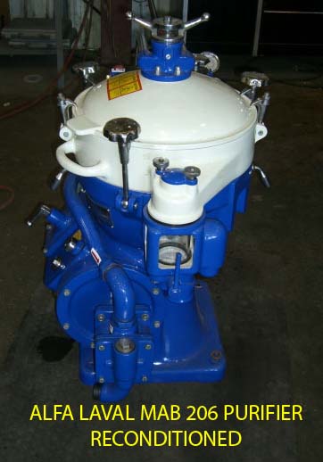 Reconditioned Alfa Laval MAB 206 Solids Retaining, High Sped disc bowl centrifugal separator 